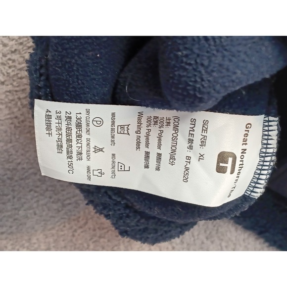 Great Northern Sherpa Fleece Full Zip Jacket Navy Blue Women XL Men L Warm - Picture 6 of 6